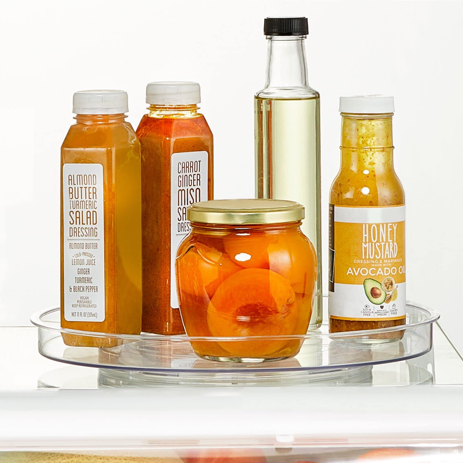 Mdesign Lazy Susan Turntable Plastic Spinner For Kitchen/Bathroom, Pantry, Fridge, Cupboards, Or Counter Organizing, Fully Rotat